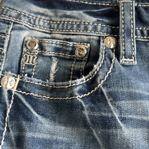 Miss Me Georgie Fleur Blue Boot Cut Jeans. New. - Picture 7 of 7